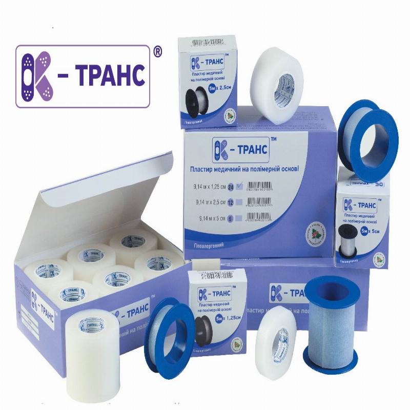 Пластир К-транс® на полімерній основі 9,14м х 5см, 6 пластирів